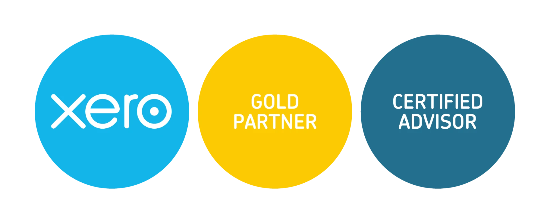 Xero Gold Partner and Certified Advisor badges